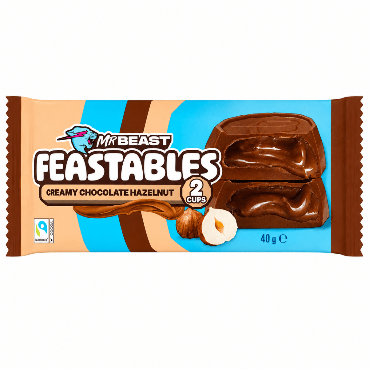 Mr.Beast Feastables Creamy Hazelnut Cups 40g