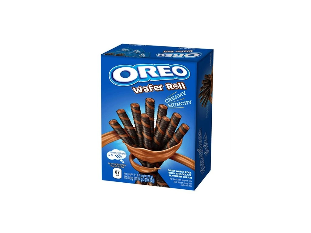 Oreo Wafer Rolls Chocolate 54g VNM