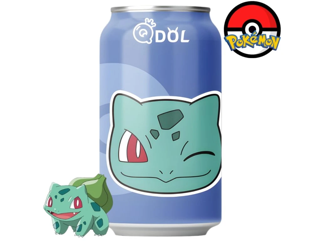 QDol Pokemon Bulbasaur Grape Sparkling Water 330ml CHN