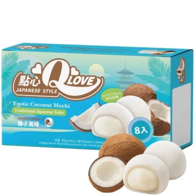 QLove Exotic Coconut Premium Filling Mini Mochi 80g TWN