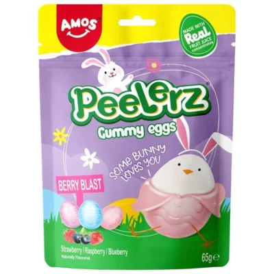 AMOS Eggs Shaped Peelable Gummy 65g CHN