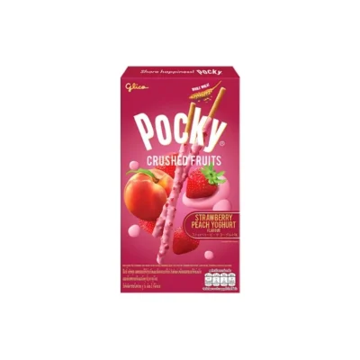 Glico Pocky Crushed Fruits Strawberry Peach Yoghurt 38g THA