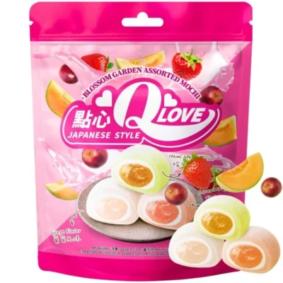 QLove Blossom Garden Assorted Mixed Mochi Standing Pouch 120g TWN