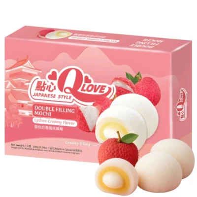 QLove Creamy Lychee Double Filling Mochi 180g TWN