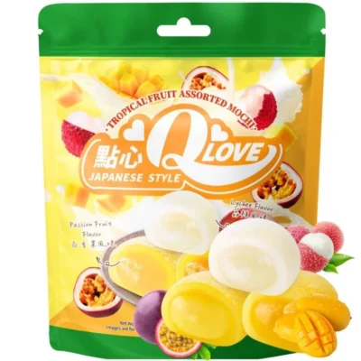 QLove Tropical Fruit Assorted Mixed Mochi Standing Pouch 120g TWN