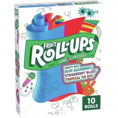 Fruit Roll Ups Sour Blue Razzberry Berry Punch 141g