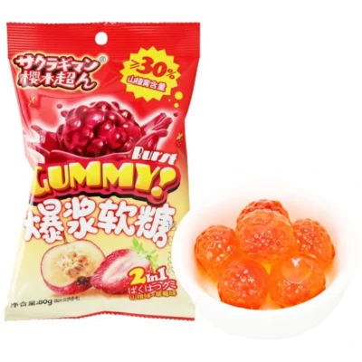 Gummy Ying Hawthorn & Strawberry Bursting  80g CHN