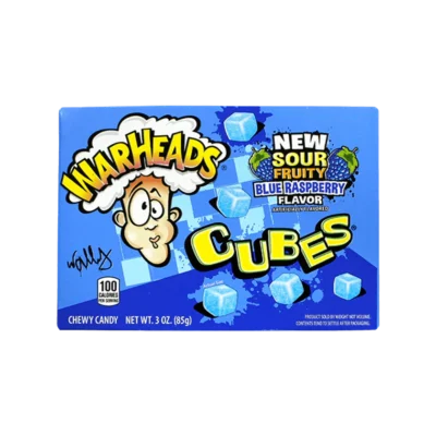 Warheads Cubes Blue Raspberry Box 85g