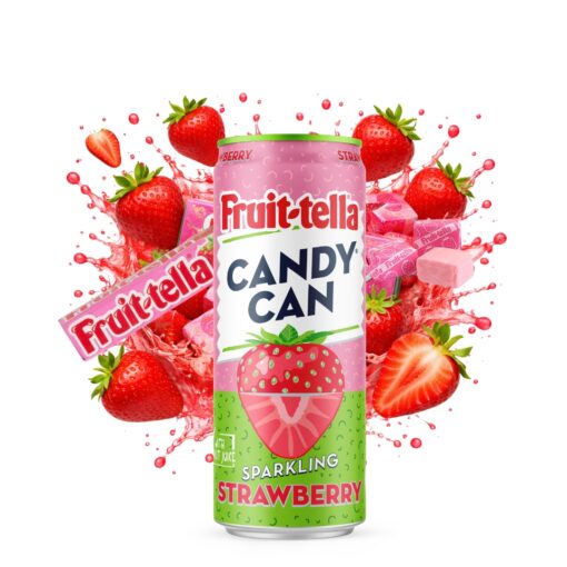 Candy Can Fruit-tella Sparkling Strawberry 330ml