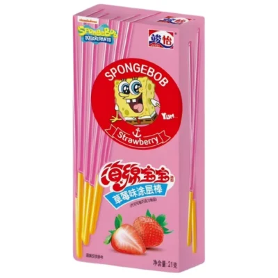 SpongeBob Strawberry Coated Sticks 21g CHN