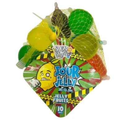Sugar Daddy Inc. Sour Jelly Fruits - saco c/10 unidades