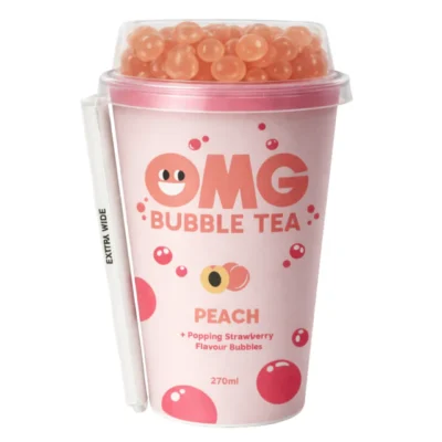 Bubble Tea Pêssego e Morango 265ml