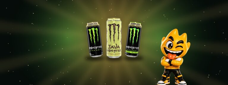 Latas Java Monster Dubai Chocolate, Monster Vanilla Shot e Vanilla Shot Zero Sugar