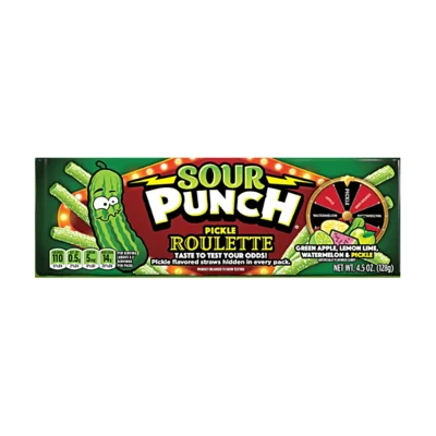 Sour Punch Straws Pickle Roulette 128g