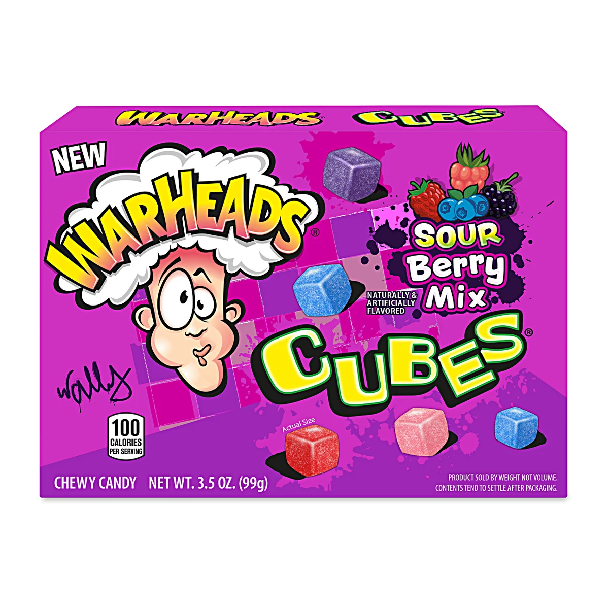 Warheads Cubes Sour Berry Mix 99g
